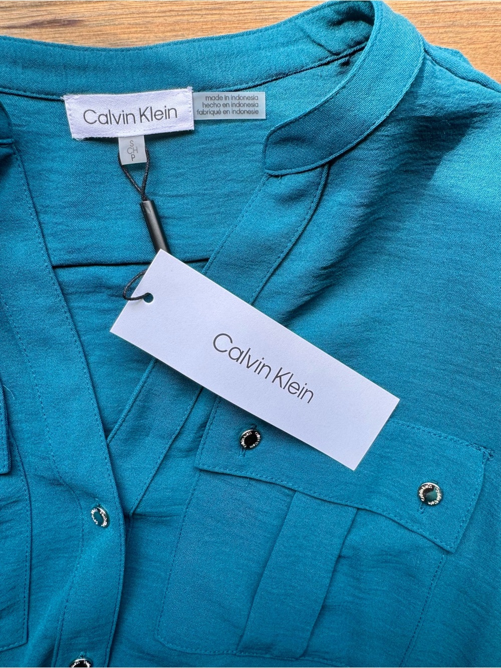 NWT Calvin Klein Long Sleeved Top S - Picture 2 of 6
